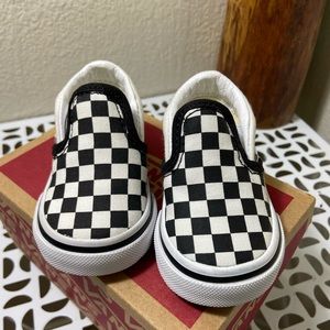 Vans checkered slip on vans
